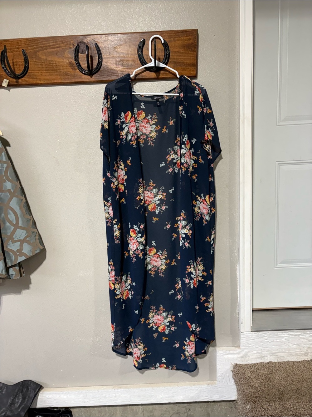 torrid Navy Floral Lightweight Chiffon Kimono